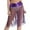 Purple, variant on Carnival Rave Skirt Sequin Fringe Fringe Skirt for Women Tassel Hip Scarf Performance Costume Accessory for Mardi Gras Party Black