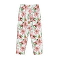 thumbnail image 5 of Naloa Lilies Flowers Print Women’s Ultra-Soft Comfy Pajama Lounge Pants with Pockets & Drawstring, 5 of 8