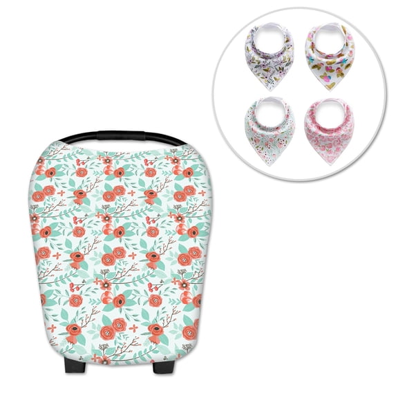 Breastfeeding Nursing Cover Scarf Baby Car Seat Canopy Stretchy Multi-Use