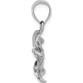 thumbnail image 2 of 14K White Gold Beaded And Polished Plumeria Flower Charm (21.35 X 15.8) Made In United States c4823w, 2 of 5