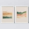 thumbnail image 3 of PixonSign Framed Wall Art Rolling Hills in Pastel Tones Posters, Set of 2 Geometric Abstract Modern Art Boho Illustrations Wall Decor, Adhesive Canvas Prints for Home Decor - 8"x10" White, 3 of 5