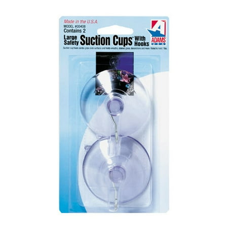 - Adams Manufacturing Corporation Wall Mounted Suction Cup with Metal Hook (Set of 3)