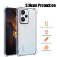 thumbnail image 1 of Para Redmi Note 12S 12 Pro Plus 4G 5G Funda De Parachoques De Airbag Suave Transparente Con Película De Protección De Lente De Cámara Xiaomi POCO F5 X5 5G 9D Protectores De Pantalla De Vidrio Templado, 1 of 3