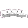 thumbnail image 2 of vidaXL 5 Piece Patio Lounge Set with Cushions Poly Rattan Black, 2 of 9