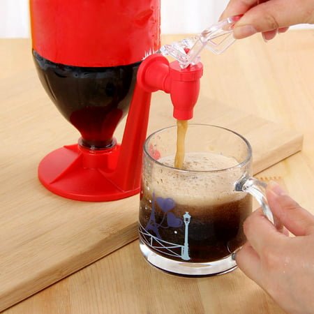 Eutuxia Upside Down Soda Dispenser. Enjoy Drinking Juice, Coffee, Water, Soda Beverages & Keep Soda Fizz with Switch Pressure. Great Idea for Creative Home Party Kitchen Tool.