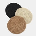 thumbnail image 2 of CoCopeanut New Summer Weave Beret Female Straw Hats for Women Spring Autumn Flat Sun Hat Breathable Casual Holiday Artist Beach Cap Chapeau, 2 of 6