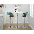 thumbnail image 3 of Curvo Adjustable Bar Stool, Chrome Bar Stools, Bar Chairs, Swivel Bar Stools, Bar Stools Set of 2, 3 of 6