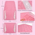 thumbnail image 4 of Bling Diamond Car Mats Rubber Floor Mats Full Set Anti-Slip 3D Rhombus Waterproof Trim to Fit Liner Universal Glitter Crystal Sparkly Shining Rhinestone Girl Women SUV Sedan Van, Pink Rubber, 4 of 5