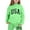 Light Green, variant on lnmuld Winter Outfits 2 Piece Stylish Kids Long Sleeve Letter Print Hoodie and Pants Outfit Set for Girls Comfortable Casual Wear Solid Color Size:2-3 Years