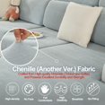 thumbnail image 3 of WEYOND Couch Cushion Covers Individual Large Super Stretch Chenille (Softer Version) Sofa Cushion Covers, Couch Seat Covers Couch Slipcovers Furniture Protector (3 Piece, Light Grey) C104, 3 of 3