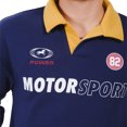 thumbnail image 2 of Brooklyn Cloth Motorsport 82 Rugby Fleece, Pullover Retro Racing Graphic Contrast Collar, French Navy, Small, 2 of 5