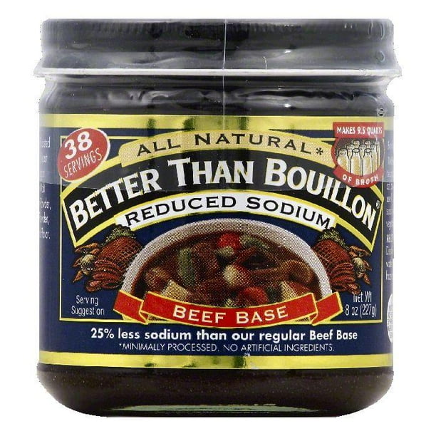 Better Than Bouillon Reduced Sodium Beef Base, 8 OZ (Pack of 6