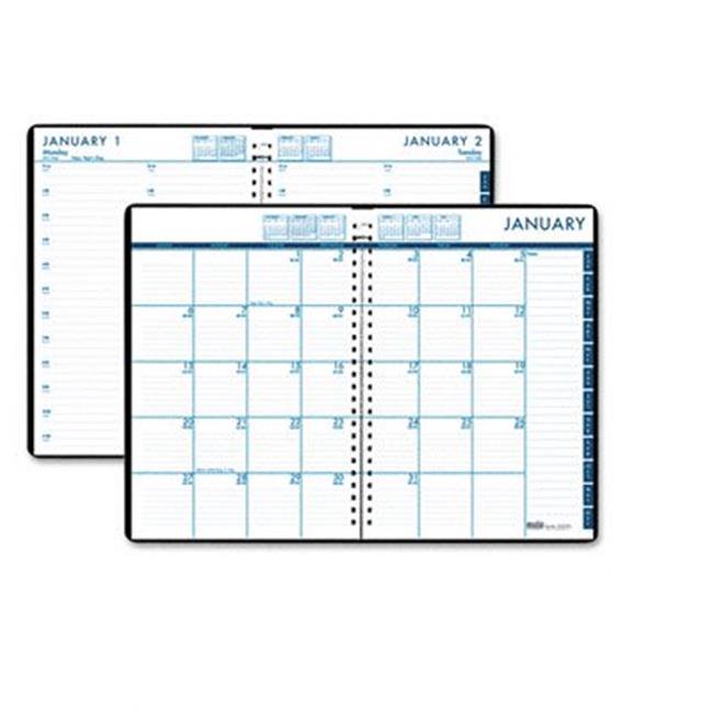 24/7 Daily Appointment Book/Monthly Planner 7 x 10 Black