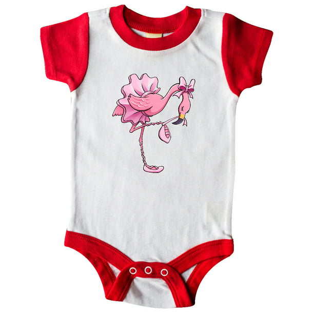 Flamingo Ballerina in tutu and ballet toe shoes Infant Creeper ...