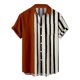 thumbnail image 1 of Blusa de camisa de manga corta con solapa de moda informal con patrón estampado para hombre Pompotops oipoqjl46892, 1 of 4