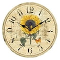 thumbnail image 3 of Retro Wooden Wall Clock Rooster Vintage Rustic Non-Ticking Silent Quiet Decor, 3 of 11