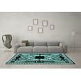 thumbnail image 3 of Ahgly Company Indoor Rectangle Abstract Light Blue Modern Area Rugs, 8' x 12', 3 of 4
