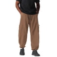 thumbnail image 2 of Styesk Men's Pants Men's Solid Color Drawstring Elastic Waistband Multi Pocket Workwear Pants, 2 of 7