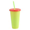thumbnail image 1 of CNKOO Reusable Plastic Temperature Color Changing Cold Cup Summer Drink Water Mug Cup, 1 of 2