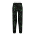 thumbnail image 4 of Teissuly Nouvelle Arrivée Pantalon de Survêtement pour Femmes Mode Halloween Toile d'Araignée Imprimée Taille Élastique Cordon de Serrage Bas Resserré Pantalon Décontracté à la Cheville avec Poches, Taille P-2TG, 4 of 5