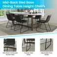 thumbnail image 5 of Flash Furniture Butler Faux Leather Dining Chair, Set of 2, Gray/Black, 5 of 13