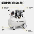 thumbnail image 4 of Compresor de Aire Electrico GUTSTARK 1HP Portatil 50 L 2 pistones 116 Psi 127v 750w, 4 of 9