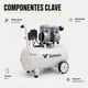 thumbnail image 4 of Compresor de Aire Electrico GUTSTARK 1HP Portatil 50 L 2 pistones 116 Psi 127v 750w, 4 of 9