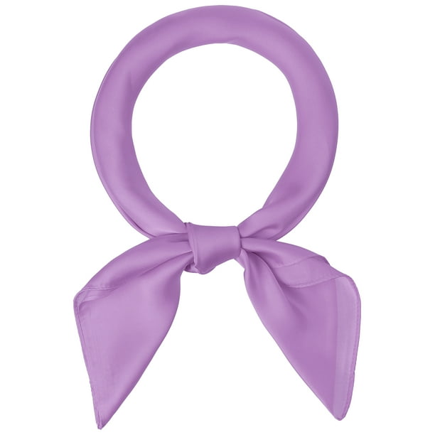 Bufandas de mujer de 70 cm, pañuelo cuadrado puro de Color liso liso, pañuelo para el cuello, pañuelo para el cuello Púrpura 70x70cm/27.56x27.56(LxW)