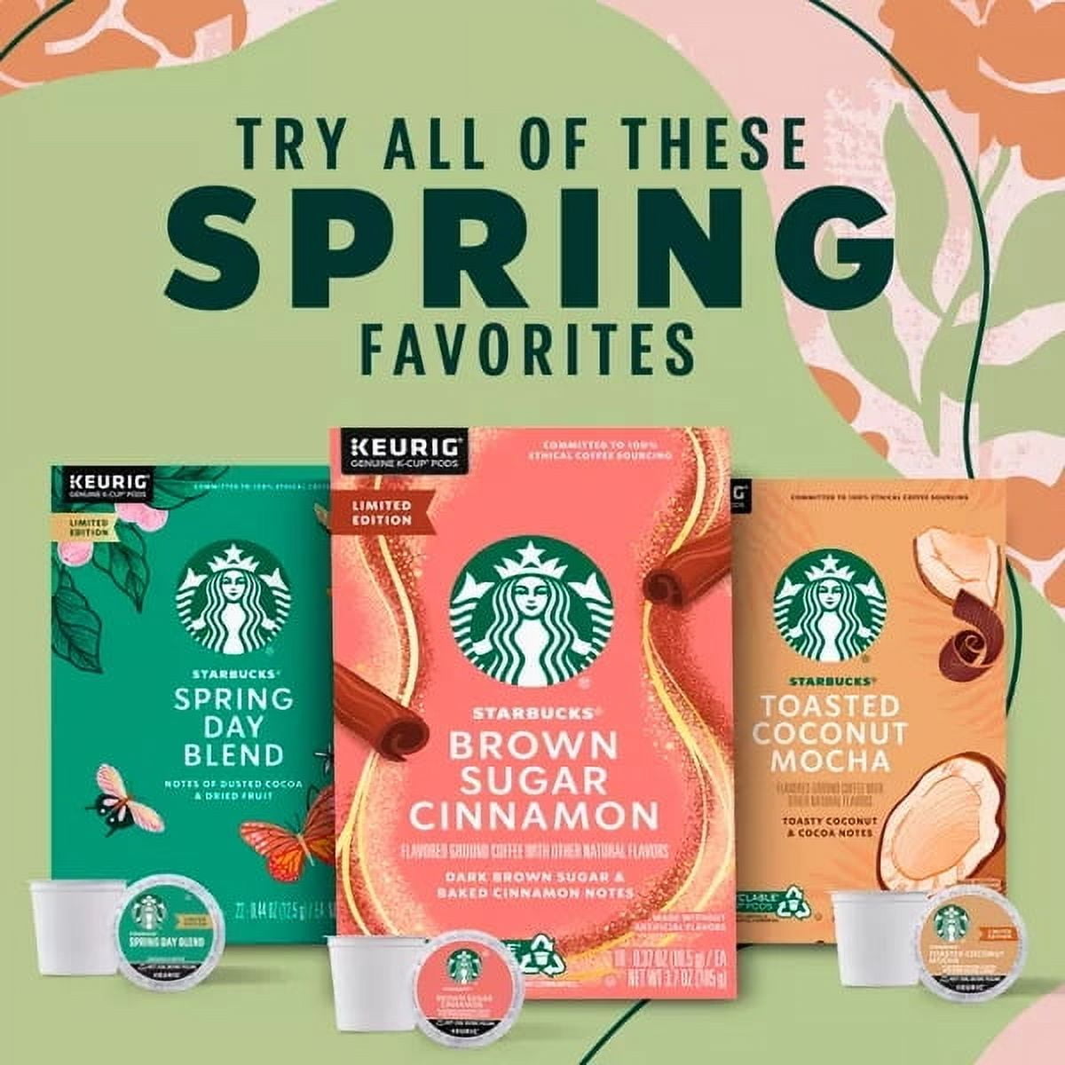 Starbucks Brown Sugar Cinnamon, Flavored K-Cup Coffee 64CT