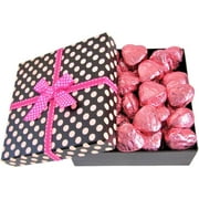 Valentines Chocolate Raspberry Cremes Hearts Pokodot Gift Box by It's Delish - Great Valentines Day Gift - New Year Events Fathers Mother Day Family Parties Valentines Anniversary - Kosher, Non-Dairy