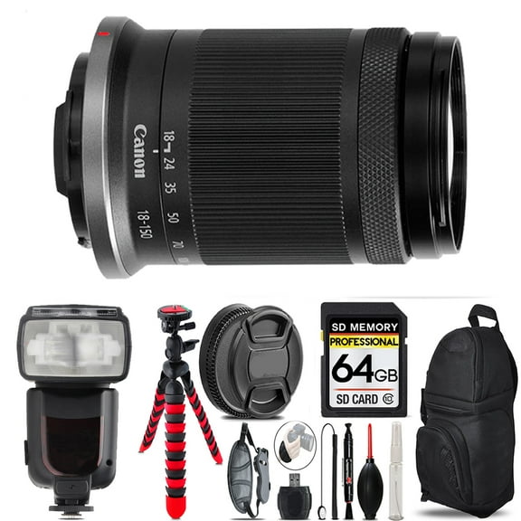 Canon RF-S 18-150mm f/3.5-6.3 IS STM Lens   Special Bundle- 64GB Kit