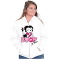 thumbnail image 3 of Vintage Betty Boop Cartoon Love Zip Hoodie Sweatshirt Women Brisco Brands 3X, 3 of 6