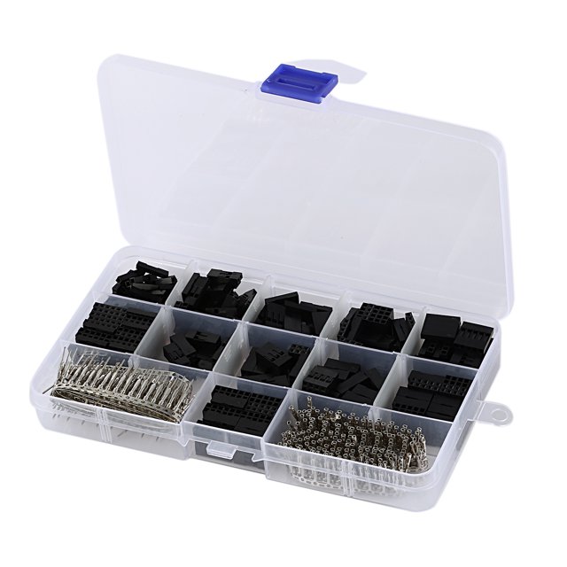 620Pcs Connector 2.54mm, Cable Jumper Wire Pin Header Housing Kit, Male Crimp Pins+Female Pin Terminal Connector
