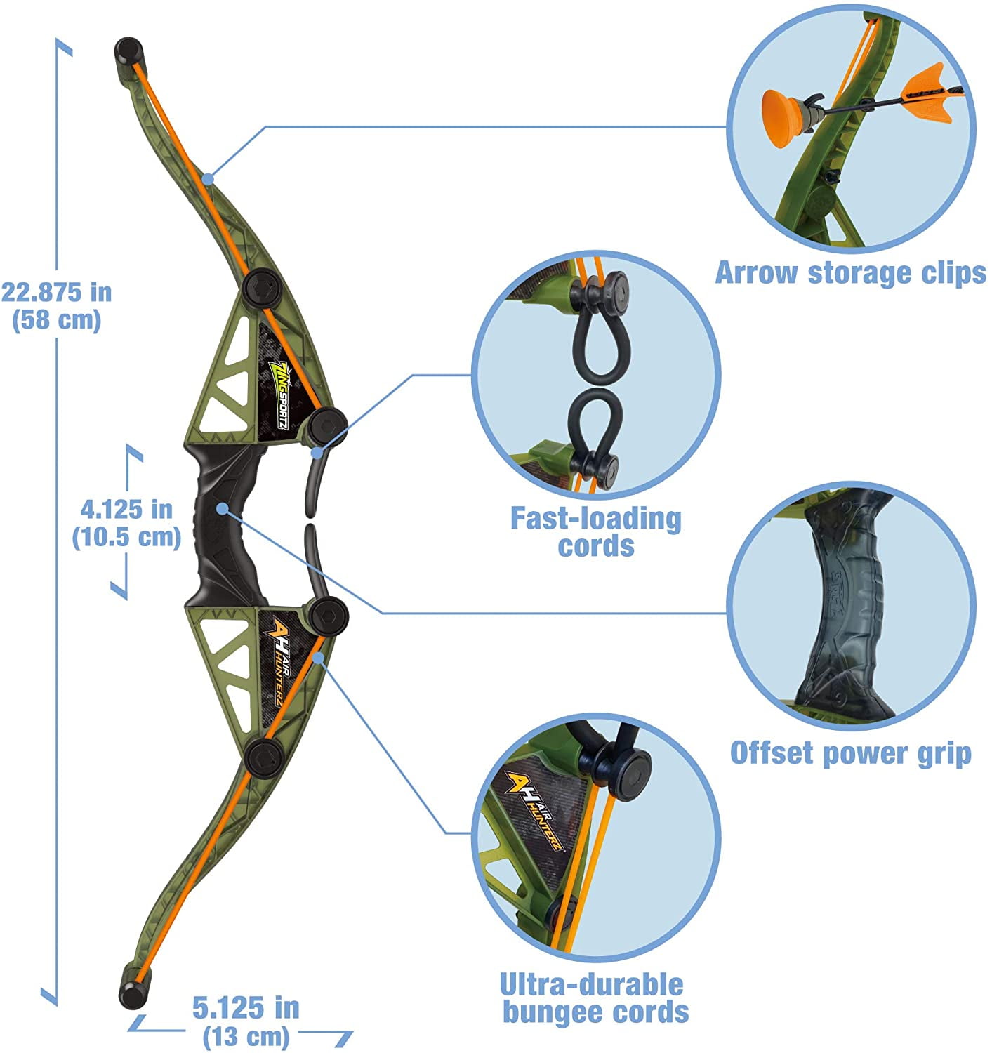 Zing Air Hunterz Z-Curve Bow: Precision Archery Set for Outdoor