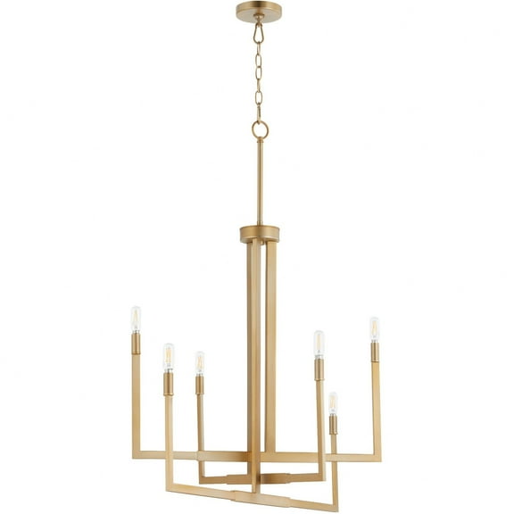 6377-6-80 Quorum Lighting Bolero - 6 Light Chandelier-27.75 Inches Tall and 22 Inches Wide