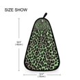 thumbnail image 6 of Green Leopard Print Pattern Hand Towel Quick Drying Home Storage Kitchen Towel Hooks Dish Cloths, 6 of 6