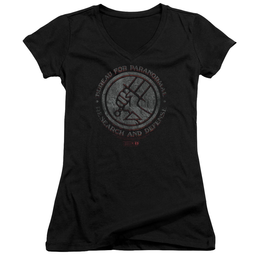 Hellboy - Hellboy II Bprd Stone Juniors V-Neck Shirt - Walmart.com - Walmart.com