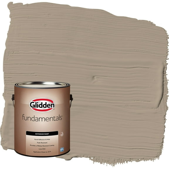 Glidden Fundamentals Diversion / Gray Flat Exterior Paint, 1 Gallon