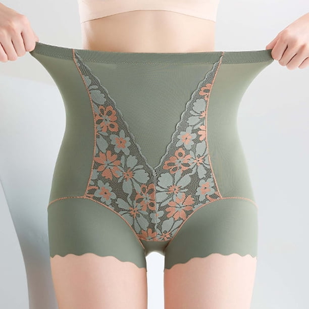 Fajas moldeadoras de cintura media para mujer, con encaje, para abdomen y cadera, cómodas, transpirables, ropa interior