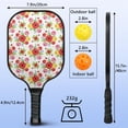thumbnail image 4 of Pickleball Paddles Set,Pioneer Flower Floral Print Pattern Fiberglass Surface Pickleball Racket Set with 2 Indoor Outdoor Pickleball Balls and Pickleball Bag,Pickle-ball Equipment, 4 of 6