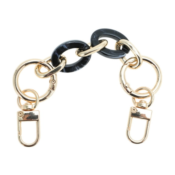 Unique Bargains 1 Pc Trendy Handbag Strap for Travelling Black White Acrylic Metal