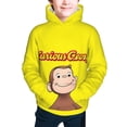 thumbnail image 2 of Curious George Boys Girls 3D Print Casual Pullover Hoodies Hooded Sweatshirts Tops Blouse with Pocket Age 6-16, 2 of 5