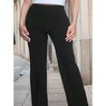 thumbnail image 5 of Am Direct Wide Leg Dress Pants for Women Elastic High Waist Straight Leg Pants Business Casual Pull on Office Work Slacks, 5 of 6