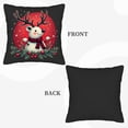 thumbnail image 6 of Festive Winter Throw Pillow Covers Set of 2 - 18x18in Cute White Reindeer with Scarf Design for Couch Bed Car Cozy Holiday Decor, 6 of 8
