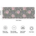 thumbnail image 3 of Pioneer Flower Floral Print Pattern Bathroom Rugs Mat, Non Slip Microfiber Bathroom Rug with Rubber Backing, Soft Mats for Bathroom Floor Tub Shower, 17"x47", 3 of 5