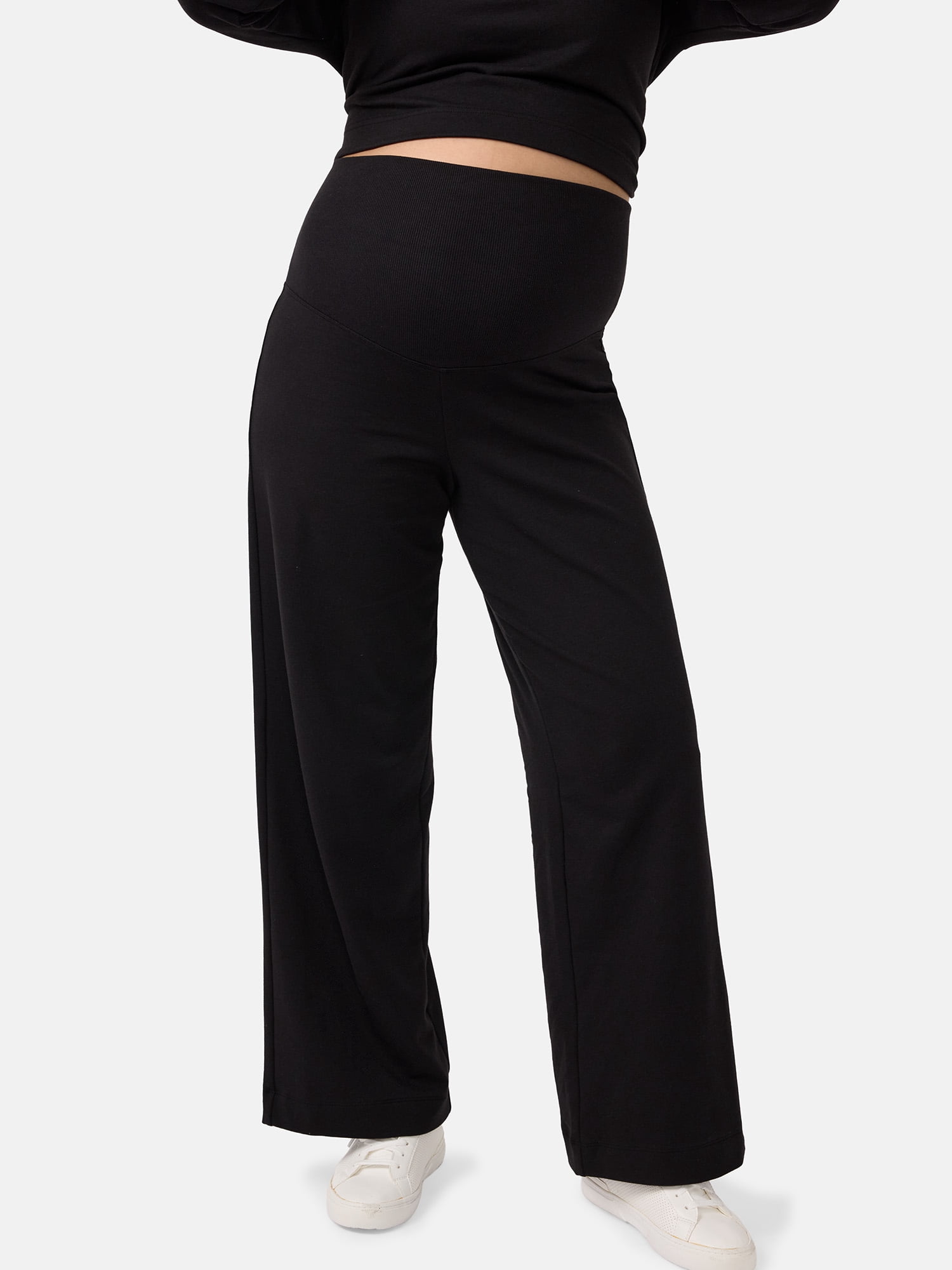 Ingrid & Isabel For Every Belly Women's Maternity Wide Leg Knit Pants, Sizes S-XXL