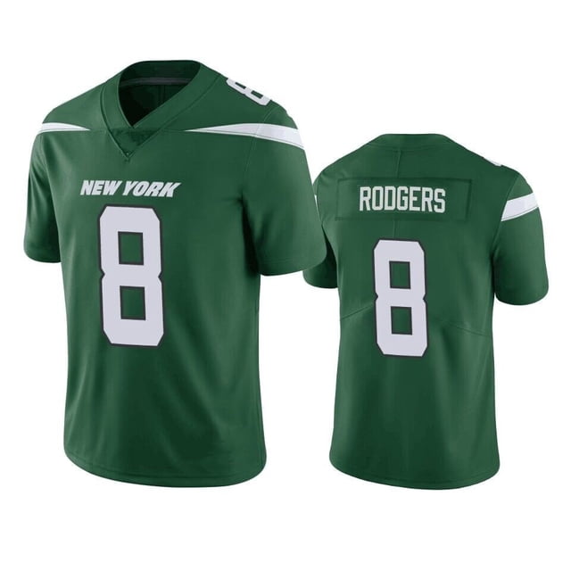 Jets Jersey Embroidered Football Uniform Jets 2# #17 Adams 8# Rodgers 20# Replica Player Name Jersey