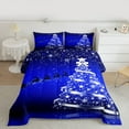 thumbnail image 2 of Feelyou Christmas Tree Kids Bedding Comforter Set, Magic Jungle Reindeer Twin Comforter Sets, Glitter Xmas Stars Print Reversible Bedding Set, Lightweight Room Decor, 2-Piece, 2 of 8
