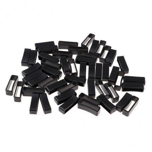 2-6 paquetes 50pcs Cinturón de plástico Bucle de bucle Bucle Bucle Hebles Borness Grasas de mochila Correas 5 piezas
