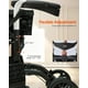 thumbnail image 4 of Andador con ruedas VEVOR 2 en 1, silla de ruedas plegable con capacidad de 136 kg, ligero, de aluminio, con ruedas y asa ajustable, color negro, 4 of 5